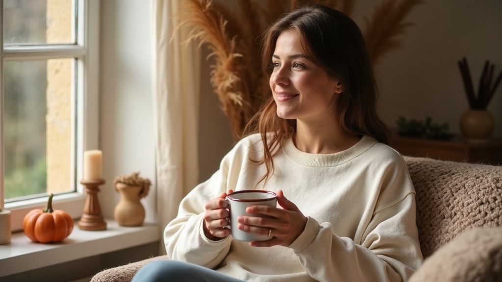 Woman in a cozy Comfort Colors tee